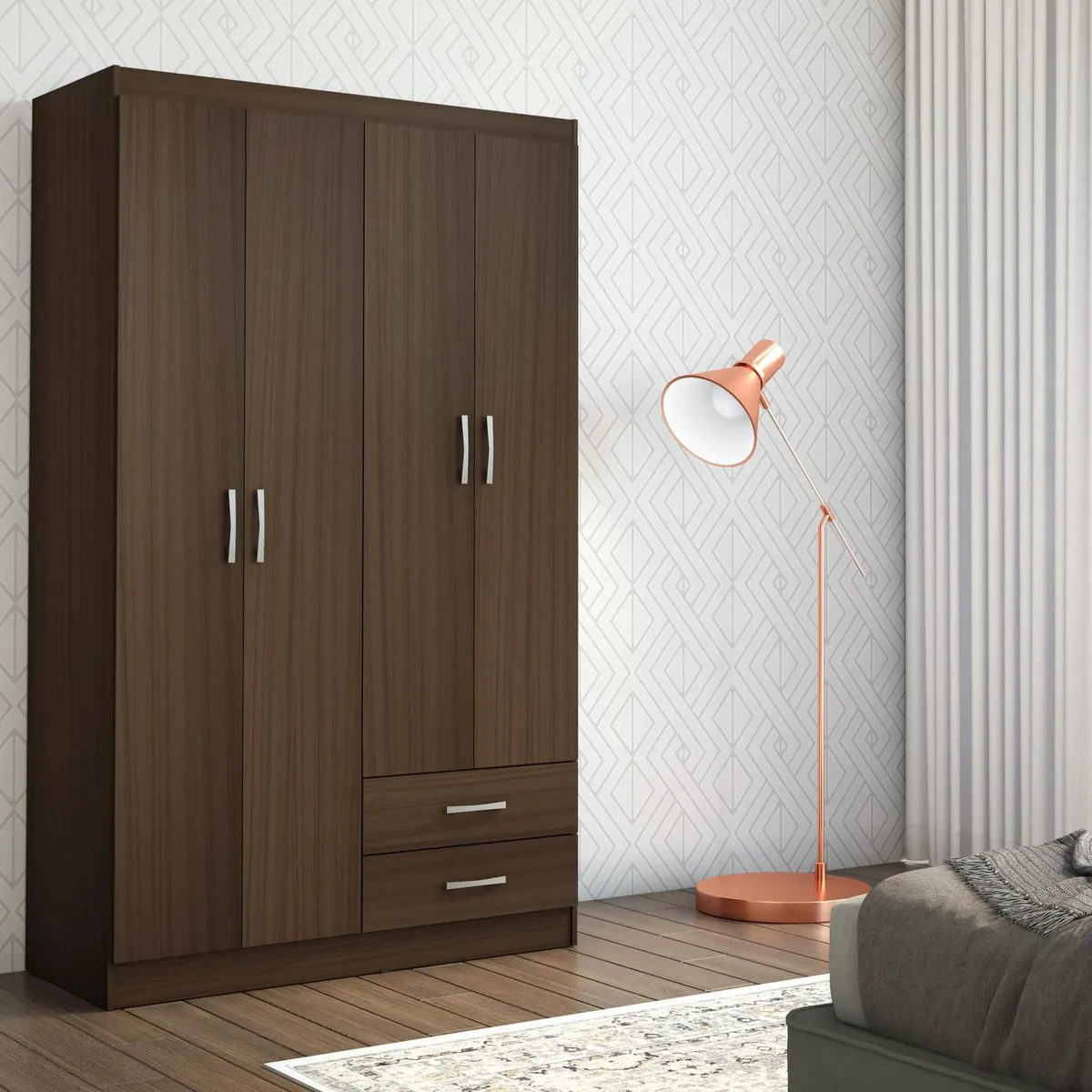 Casa Bonita - Clóset 4 puertas 2 cajones avellana