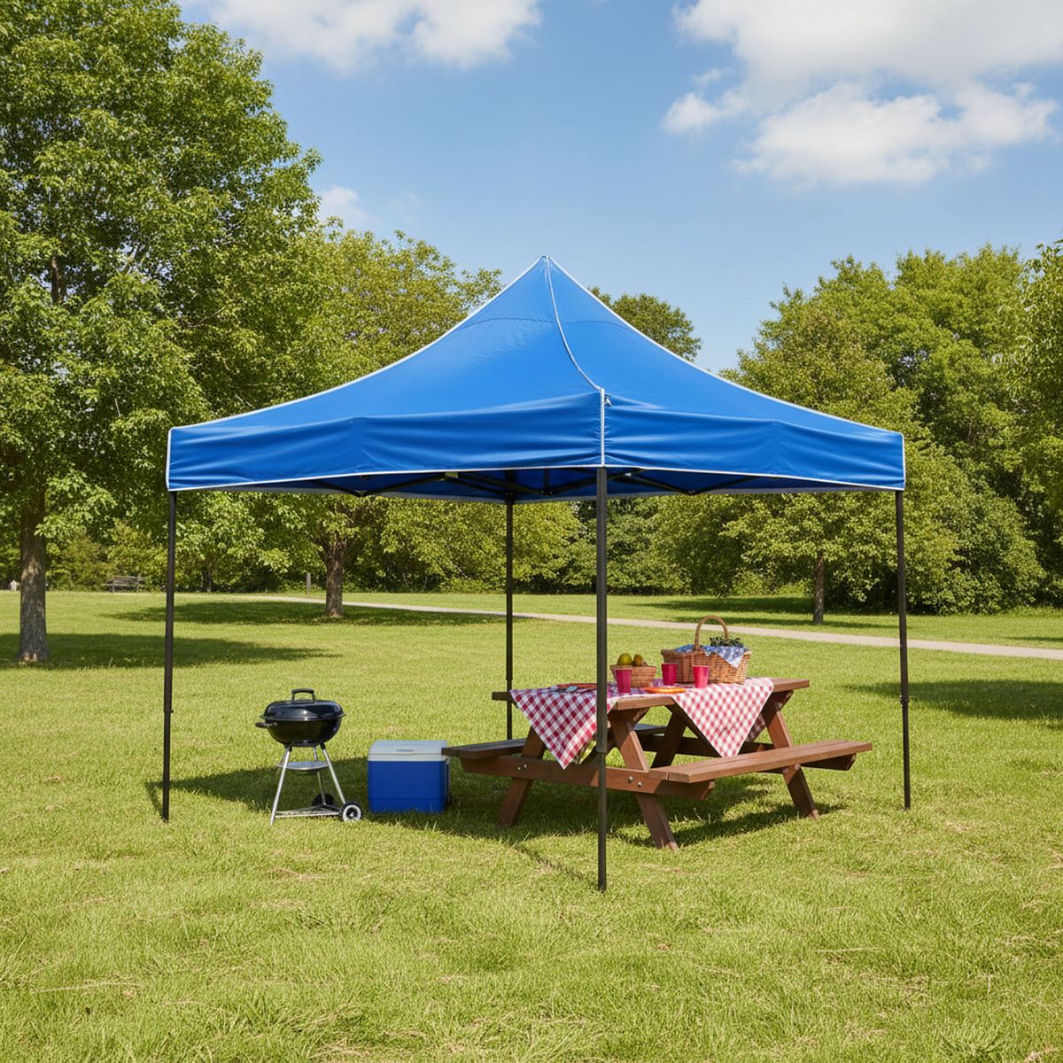 Just Home Collection - Toldo Plegable Azul 3 x 3 Metros