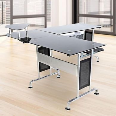 Escritorio L Negro 145 x 170 x 88 cm