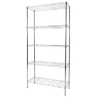Estante de acero cromado 5 niveles 90 x 180 x 35 cm