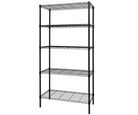 Estante de acero negro 5 niveles 90 x 180 x 35 cm