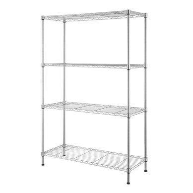 Estante de acero cromado 4 niveles 90 x 137 x 35 cm