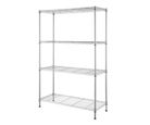 Estante de acero cromado 4 niveles 90 x 137 x 35 cm