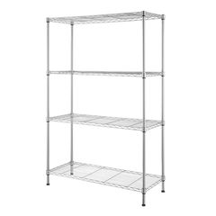 Estante de acero cromado 4 niveles 90 x 137 x 35 cm