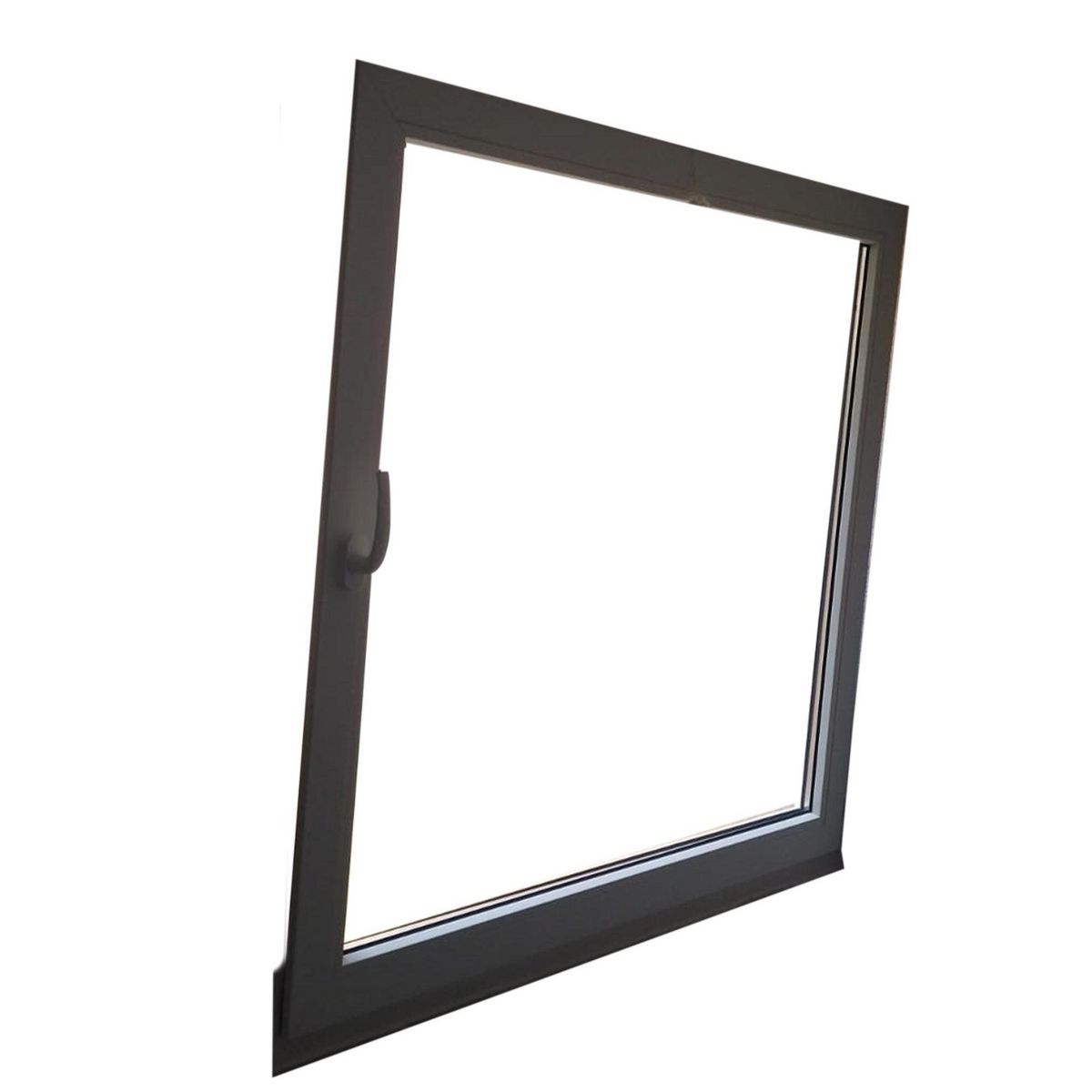 Holztek - Oslbat/batiente Der-Iz, S4500, Mco Blanco, Cristal TP, Vidrio Claro 80-90/70-80