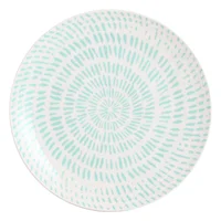Plato diseño verde / blanco 26.5 centímetros