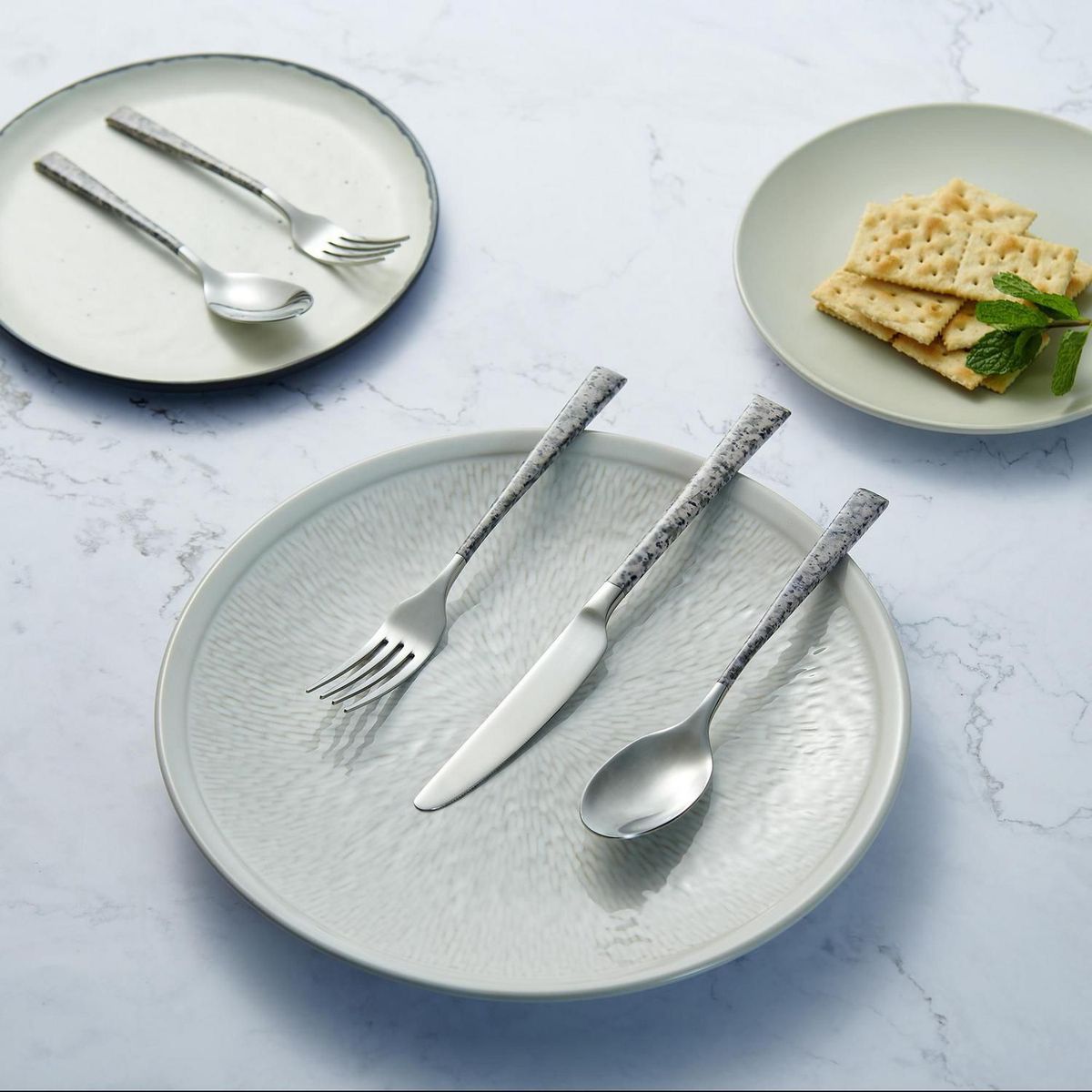 Just Home Collection - Cubiertos Stone Grey 20 piezas