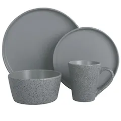 Juego de vajilla mármol gris 16 piezas