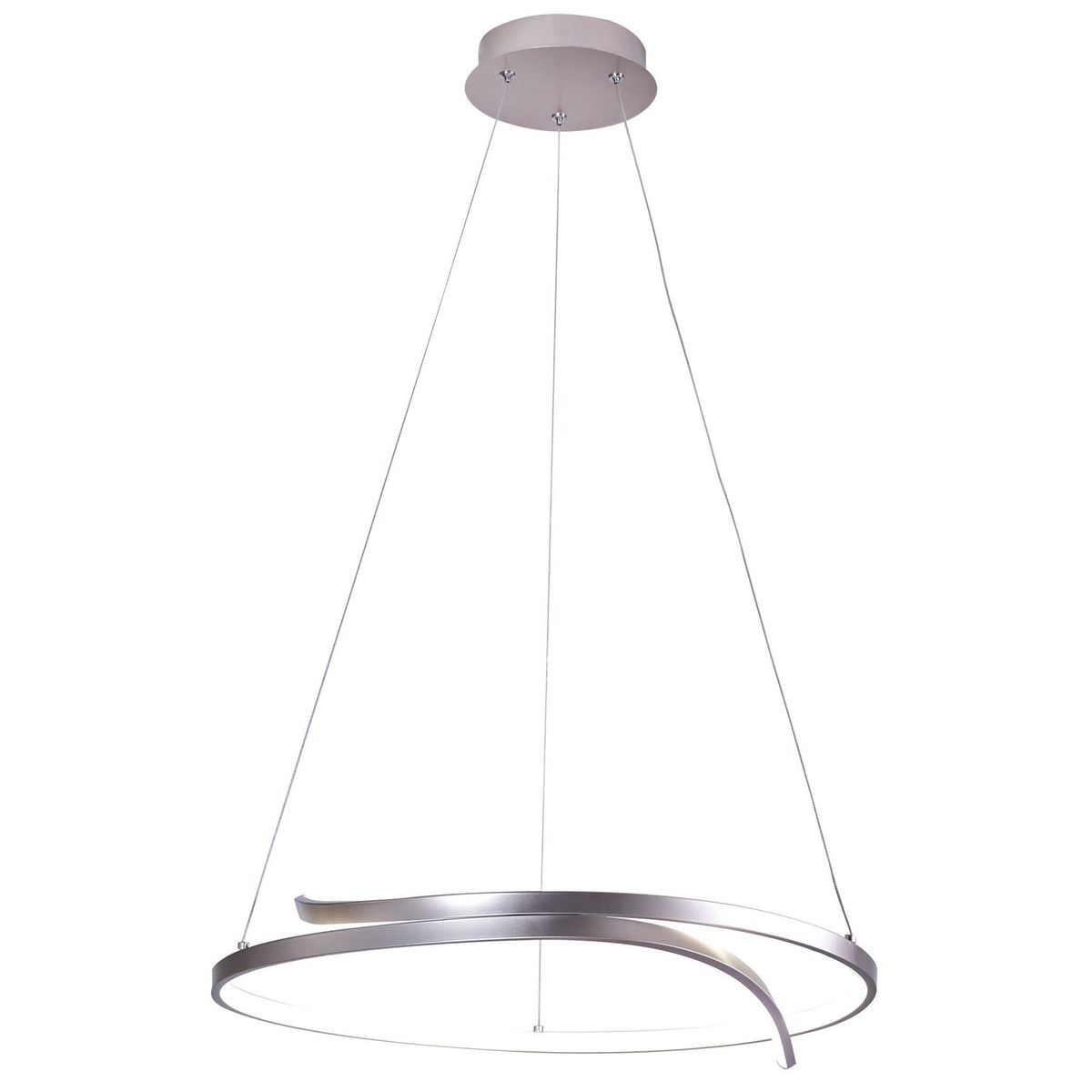 Just Home Collection - Lámpara LED colgante circular Nickel Vintage