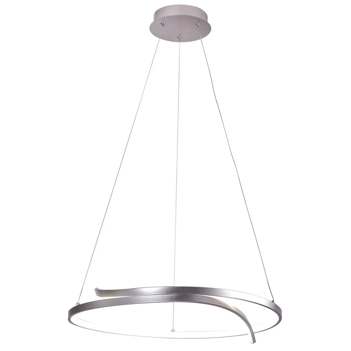Just Home Collection - Lámpara LED colgante circular Nickel Vintage