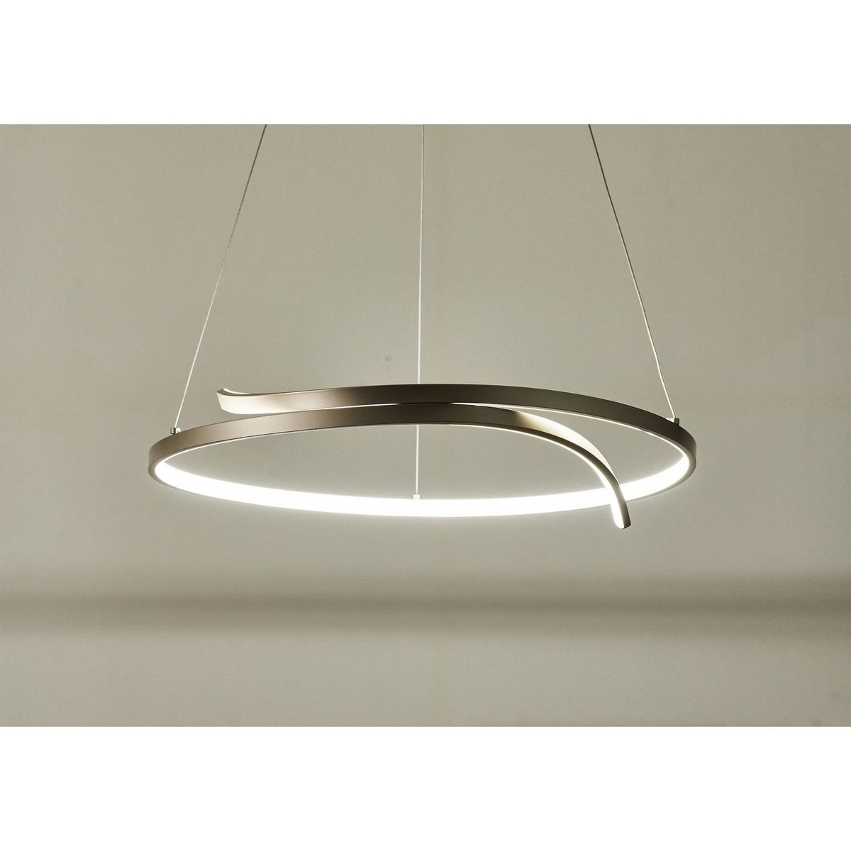Just Home Collection - Lámpara LED colgante circular Nickel Vintage