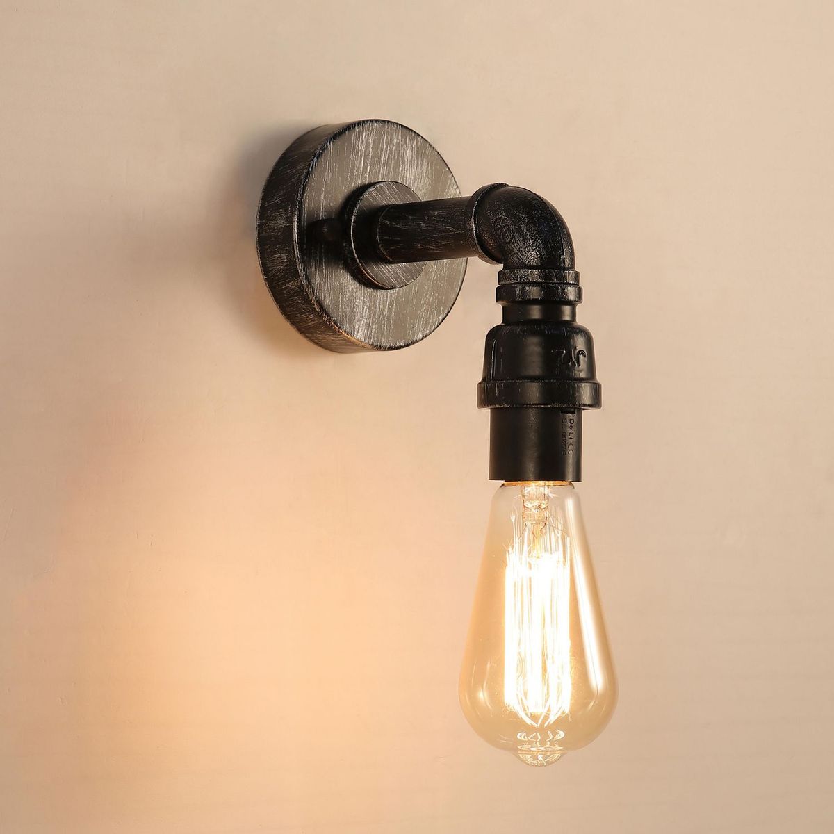 Aplique de pared interior Grifo de 1 luz tipo E27 Plomo, marca Just Home Collection - Foto 2