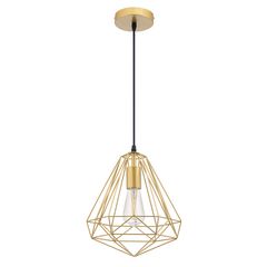 Lámpara colgante Geomet de 1 luz E27 Champagne