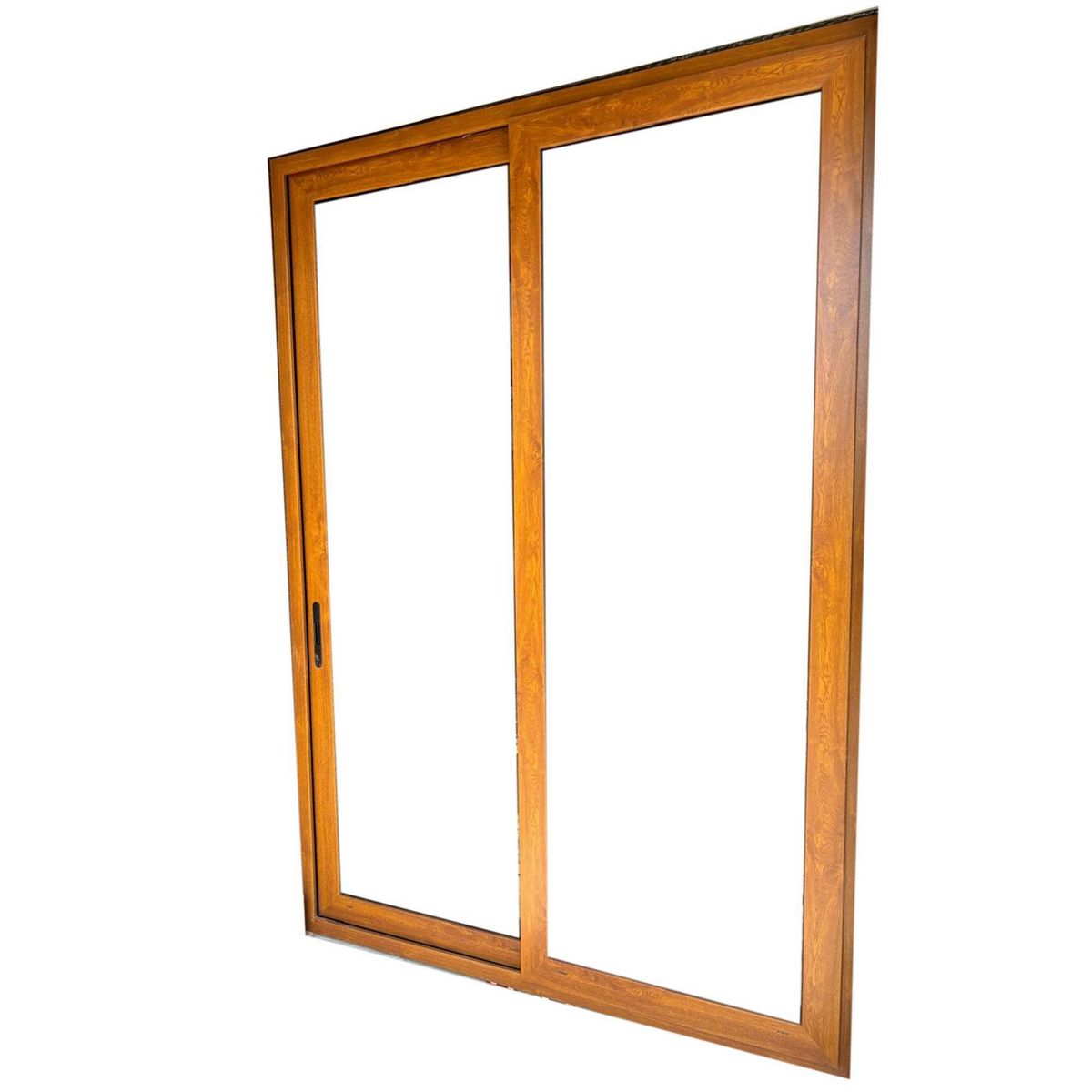 Holztek - Pta Corrediza 2H XX, S920, Mco foliado, Cristal Simple, Vidrio Claro 130-140/180-190