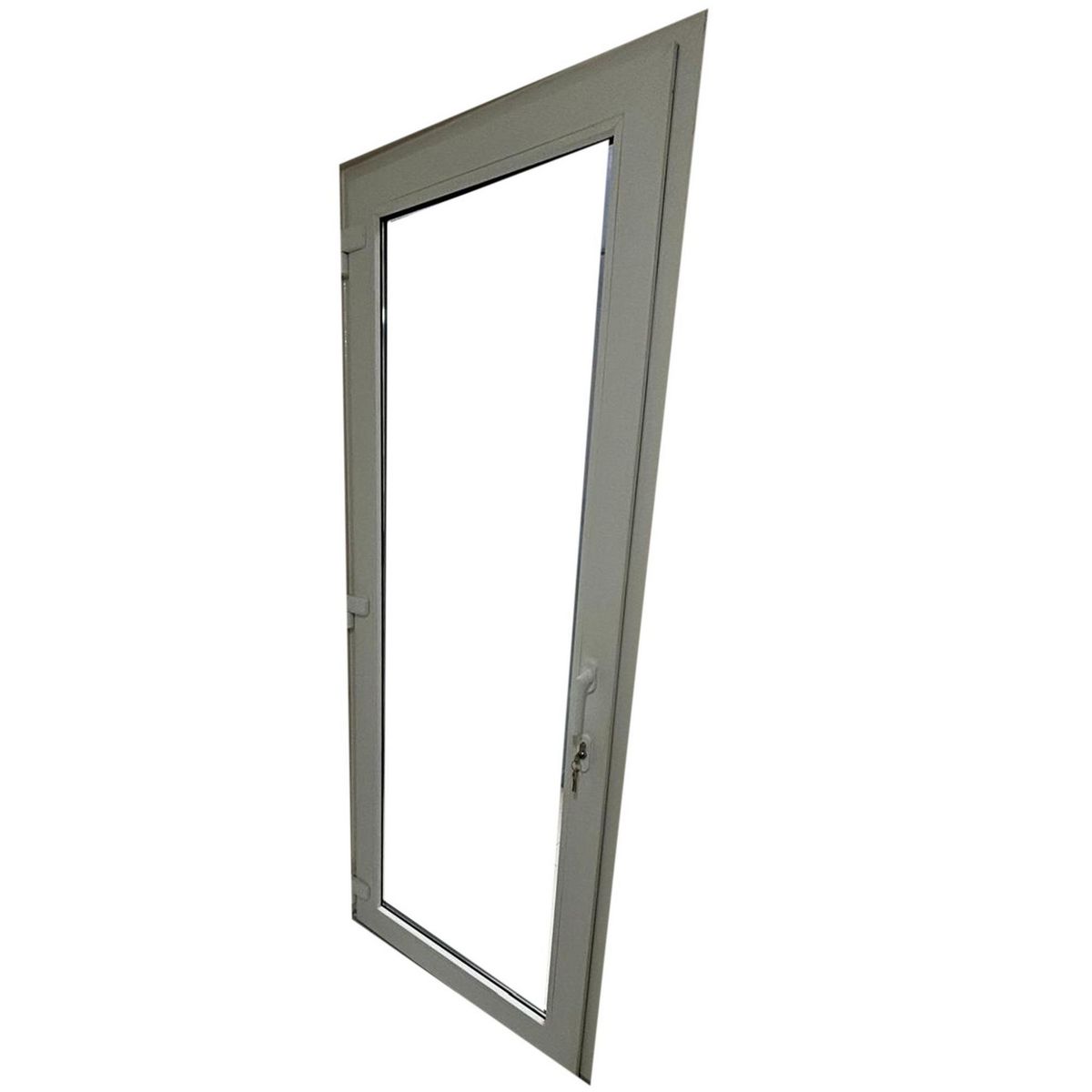 Holztek - Pta Abatible una hoja, S4500 Mco Bco, Cristal Simple, Vidrio claro 100-110/200-210
