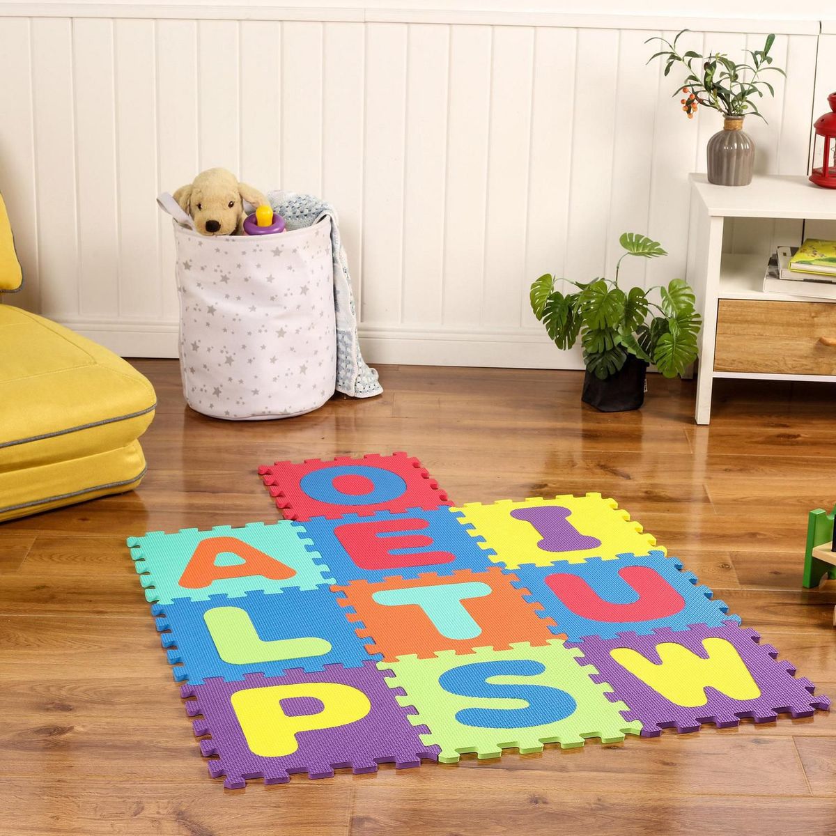 Tapete Eva Letras 30 x 30 cm 10 Piezas, marca Just Home Collection - Foto 2