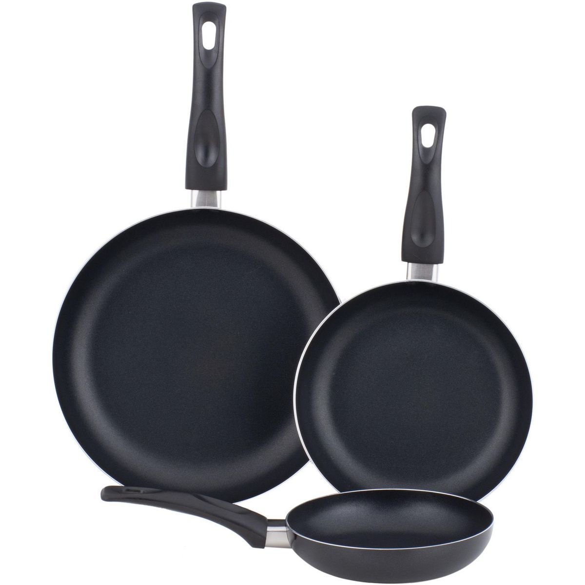Set 3 sartenes 18, 22 y 28 cm negro, marca Casa Bonita - Foto Principal