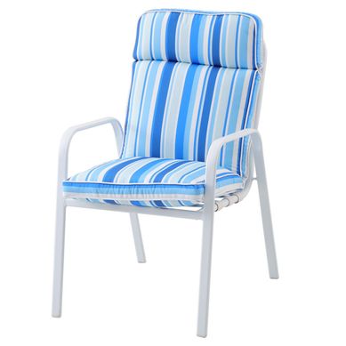 Silla con Coj�n Rayas Azul