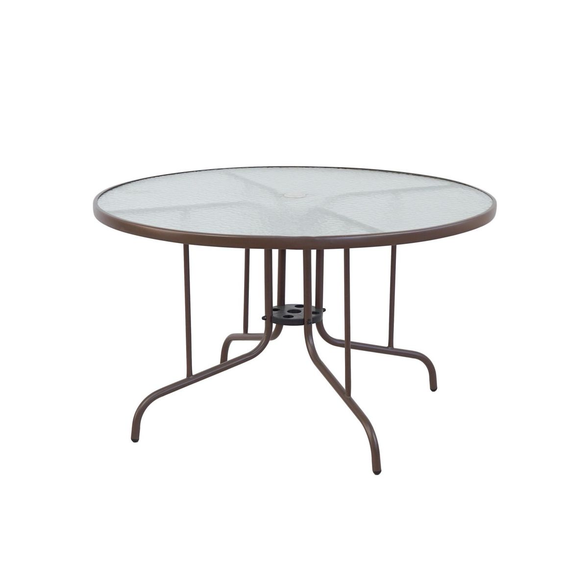 Mesa Redonda con Vidrio 120 Cm Charcoal, marca Just Home Collection - Foto Principal