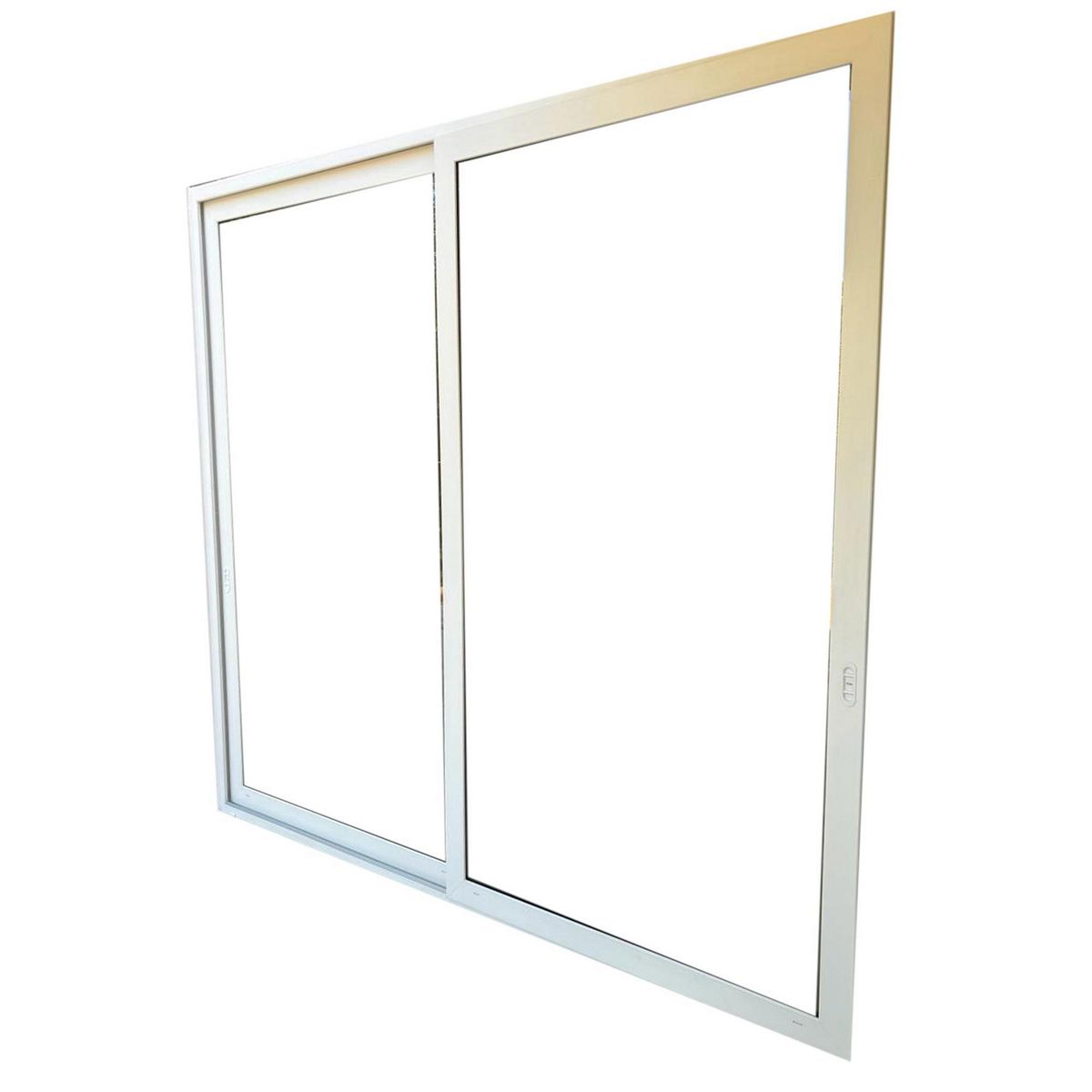 Holztek - Pta Corrediza 2H XX, S920, Marco Blanco, Cristal TP, Vidrio Claro 210-220/200-210