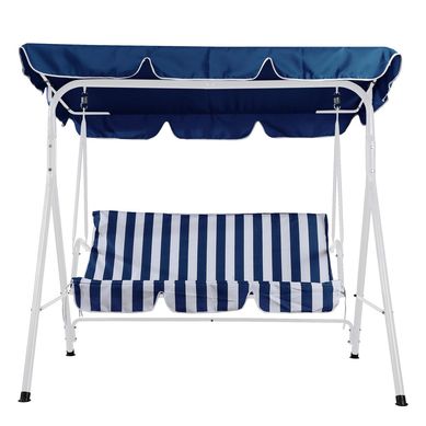 Silln Columpio 3 Personas Rayas Azul