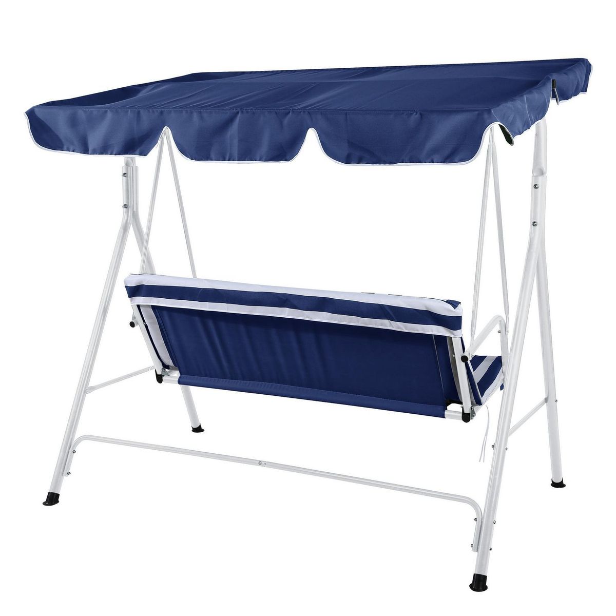 Just Home Collection - Sillón Columpio 3 Personas Rayas Azul