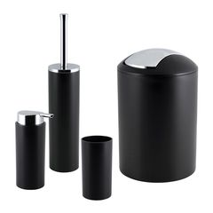 Set de Baño 4 piezas Modern Negro
