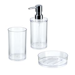 Accesorios para Baño Transparente 3 Piezas