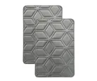 Set de 2 Tapetes de Baño Diamon Gris 40 x 60 cm