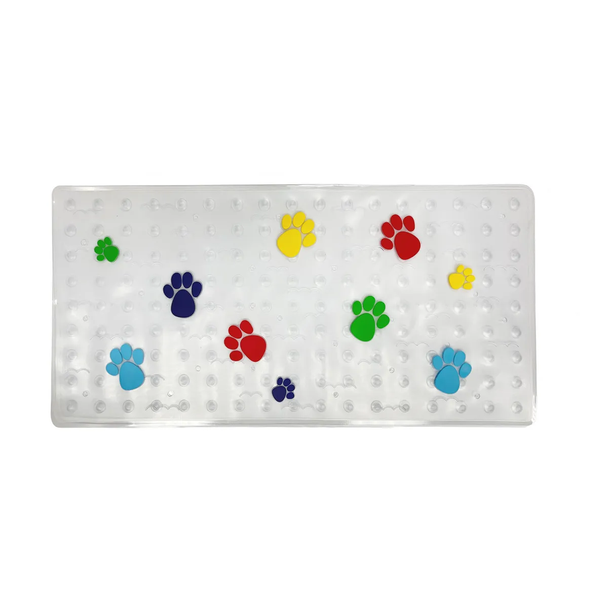 Tapete de baño antideslizante Huellitas de 36 x 78 cm Multicolor, marca Casa Bonita - Foto Principal