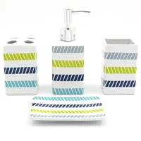 Set de Baño Rayas Multi 8 Piezas