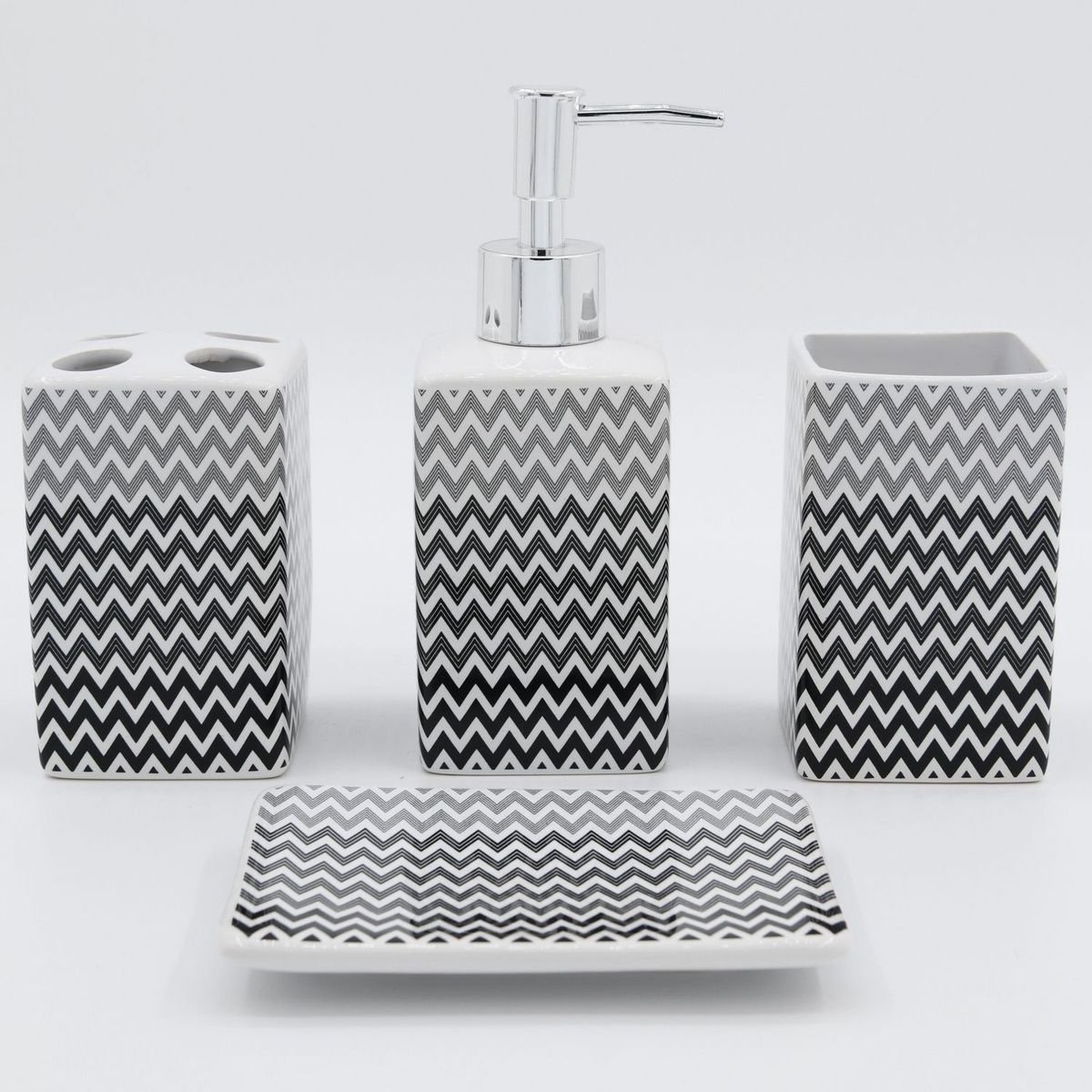 Just Home Collection - Set de Baño Gris 8 Piezas