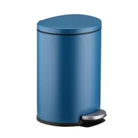 Bote de Basura Forma Metálico con Pedal de 11L Azul