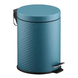 Bote de Basura True Metálico con Pedal de 5L Azul