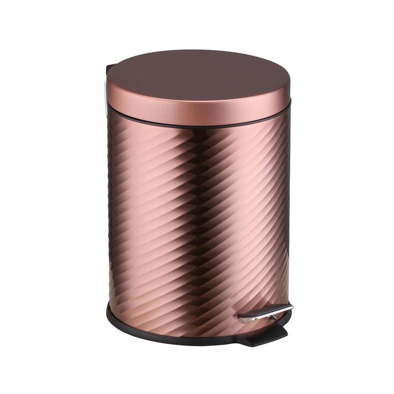 Just Home Collection - Bote de Basura True Metálico con Pedal de 5L Cobre