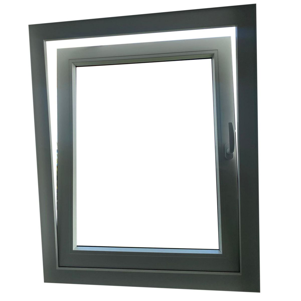 Holztek - Oslbat/batiente Der-Iz, 4500, Mco Blco, Cristal Simple, Vidrio Claro90-100/80-90