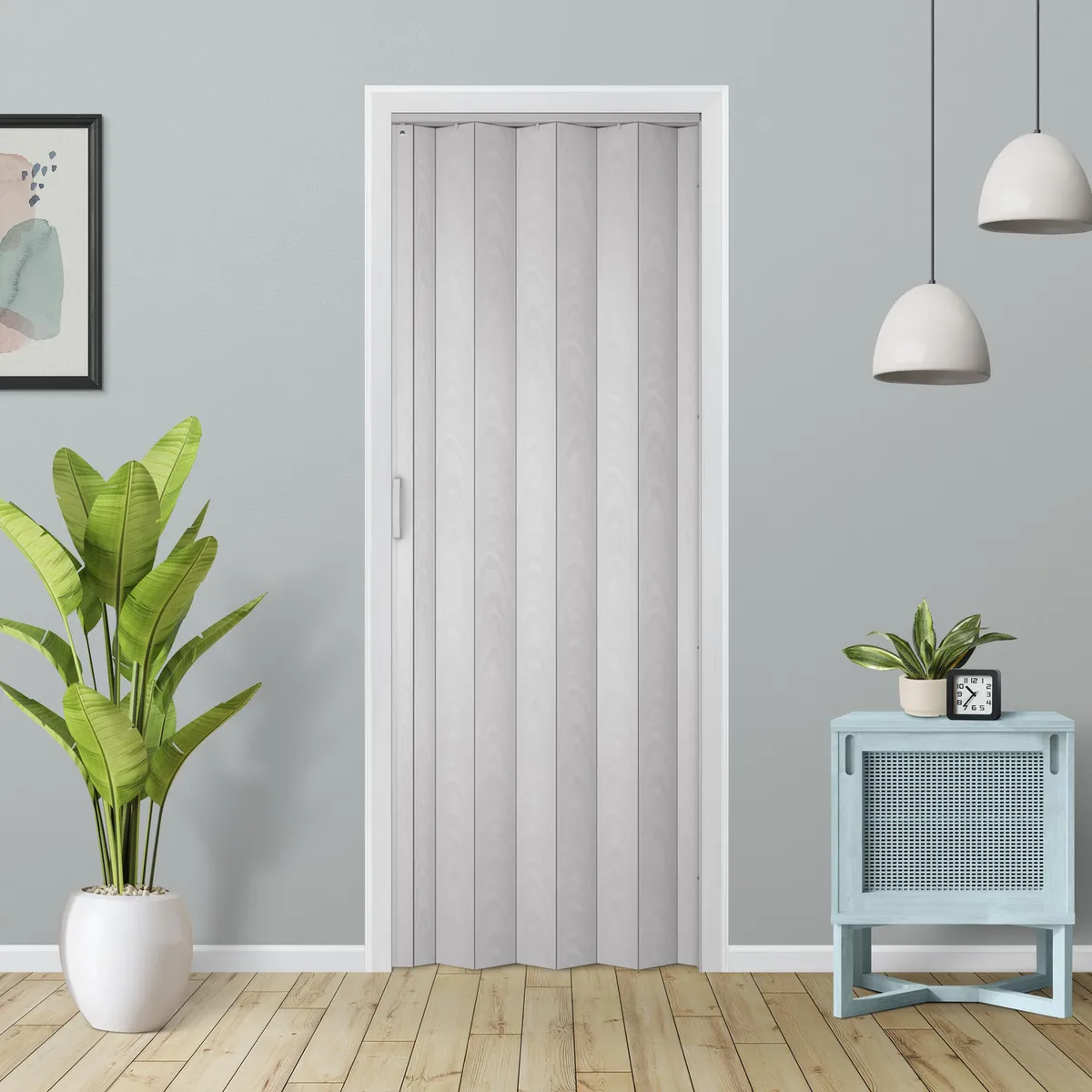 Puerta Plegable PVC para Closet Tivoli de 80 x 200 cm Blanco, marca Hoggan - Foto 2