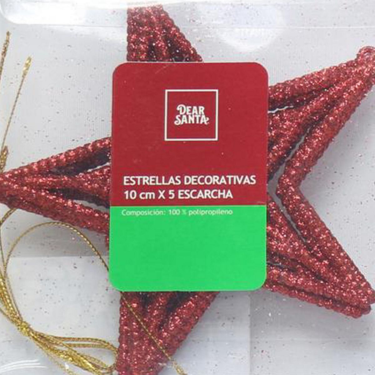 Dear Santa - Estrellas Colgantes Navideñas Colores Variados
