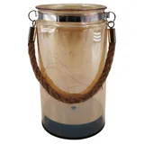 Farol Vidrio manija Yute 9 x 16 centímetros