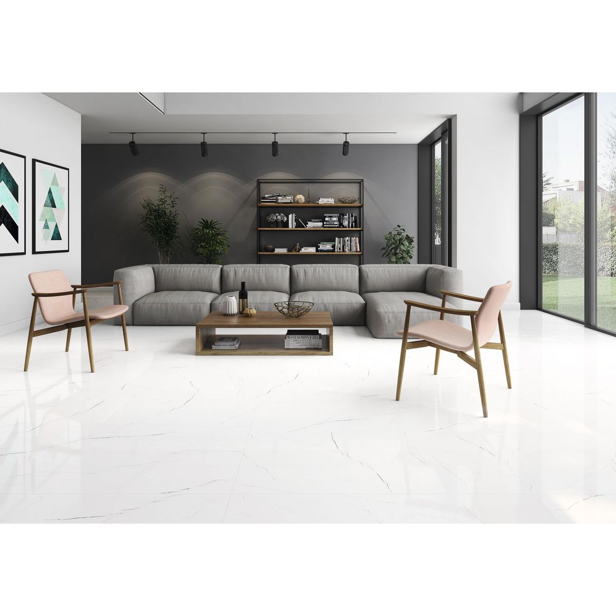 Halcon - Piso Porcelanato Barbados Blanco 60X120 1,44M2