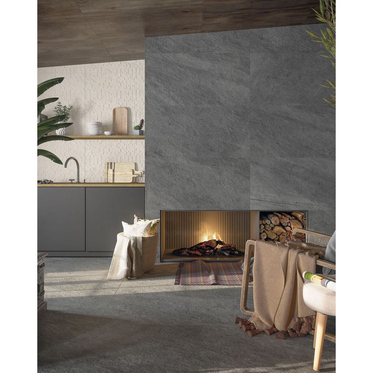 Piso Porcelanato Kingdom Coal 60X120 1,44M2, marca Halcon - Foto Principal