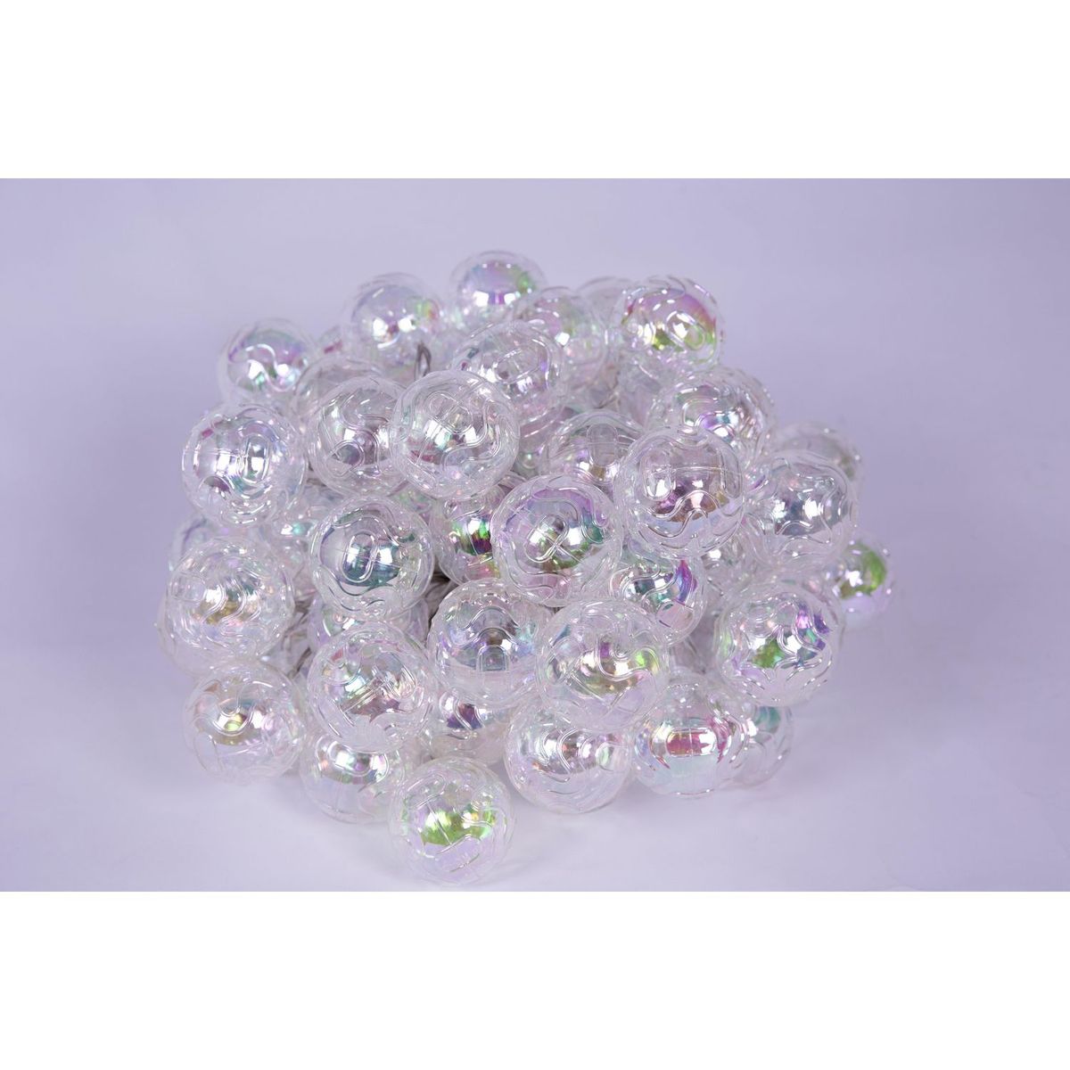 Dear Santa - Serie de luces de Navidad LED Ball Silver 80 luces cálidas 14m