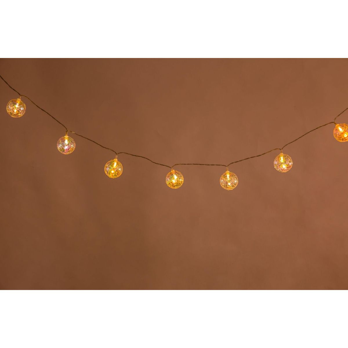 Dear Santa - Serie de luces de Navidad LED Ball Silver 80 luces cálidas 14m