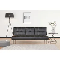 Futón 3 plazas negro Bonnie