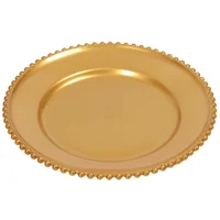 Bajo plato 33 cm dorado Secret Garden
