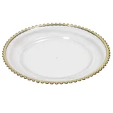 Portaplato borde oro 33 centímetros