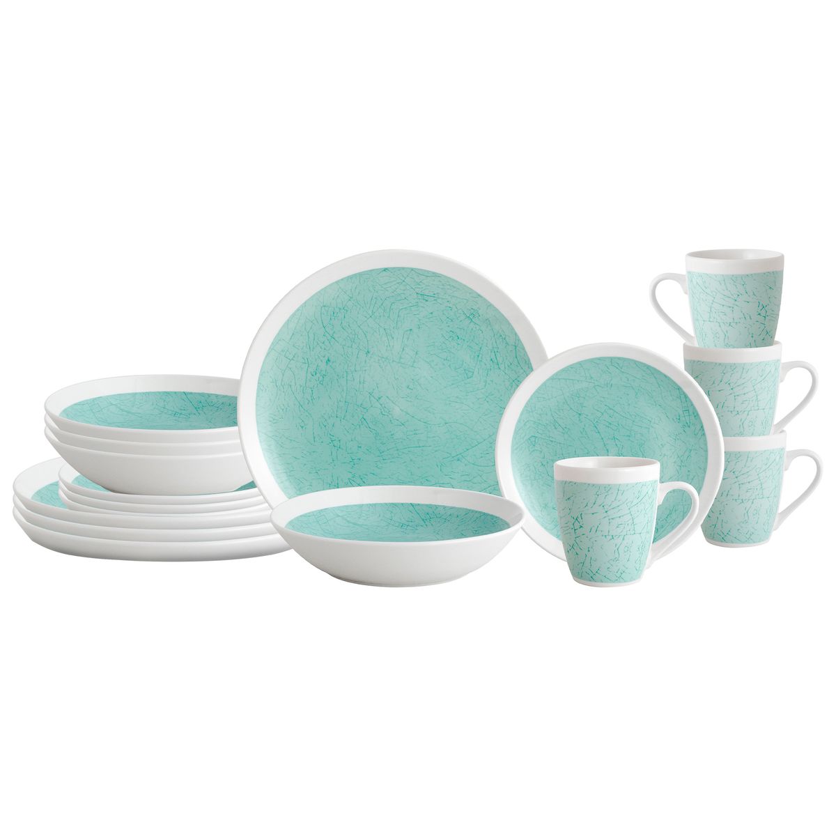 Just Home Collection - Juego de vajilla 16 piezas Cancún