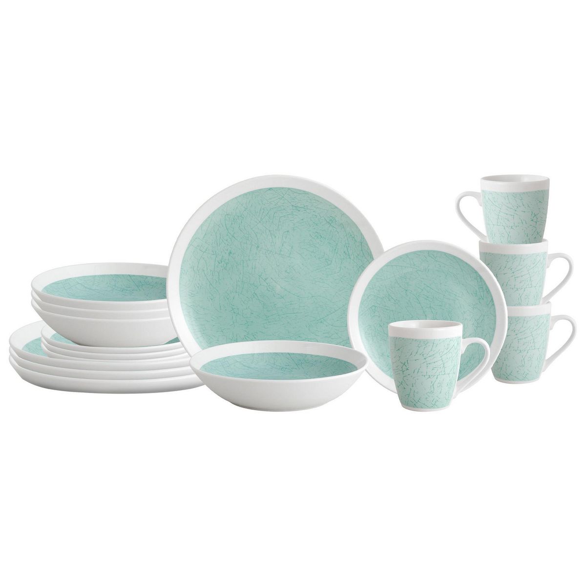Just Home Collection - Juego de vajilla 16 piezas Cancún
