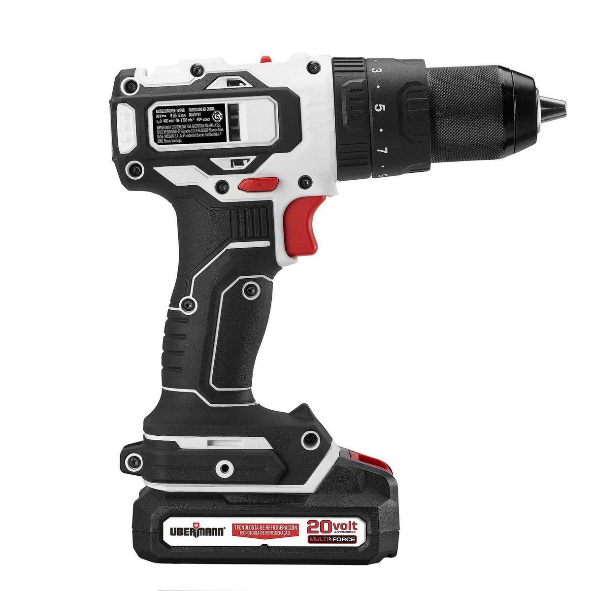 Ubermann - Taladro de Impacto 20V con Kit de 2 Baterías 2AH