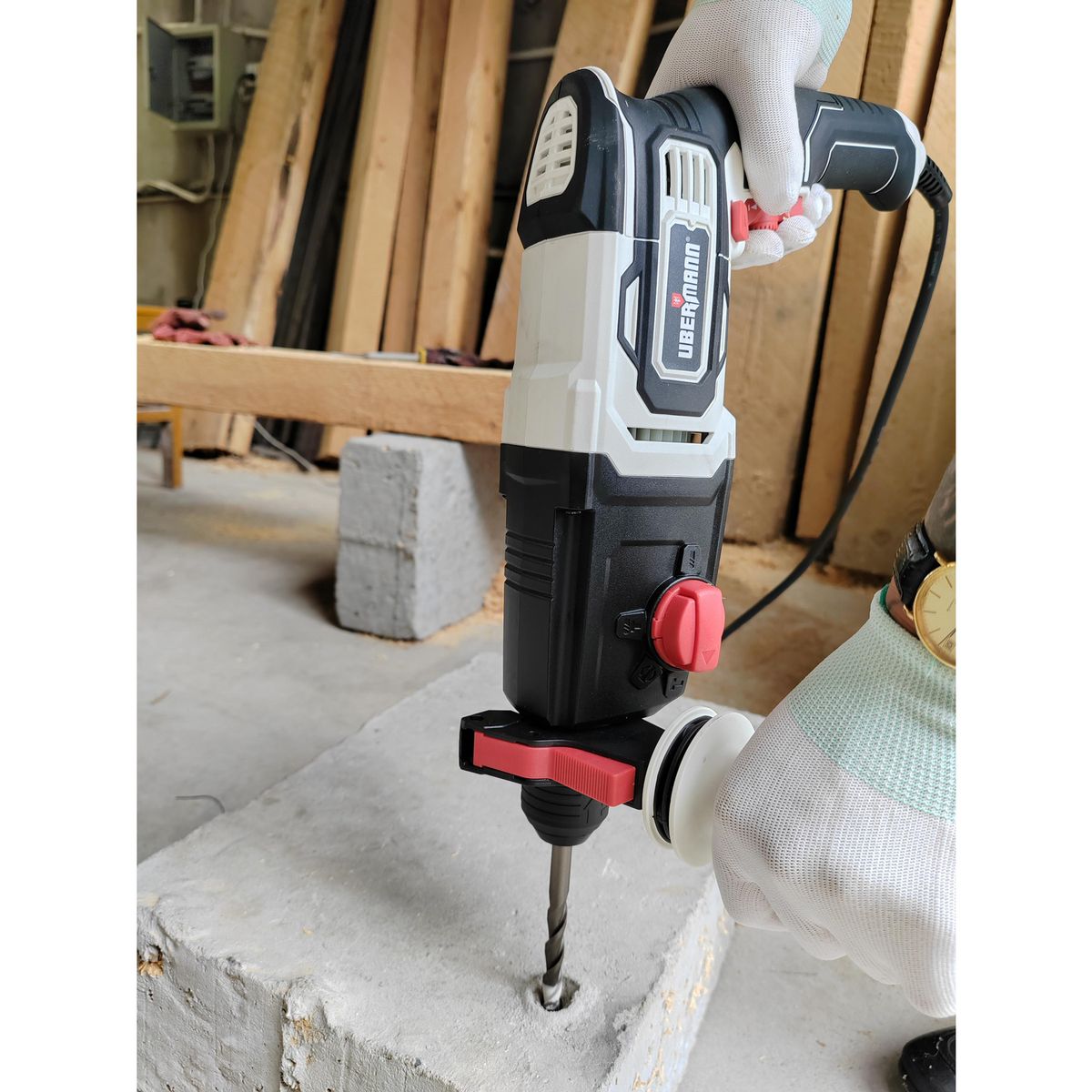 Ubermann - Rotomartillo SDS Plus 3 Joules 800 W, Industrial, Ubermann